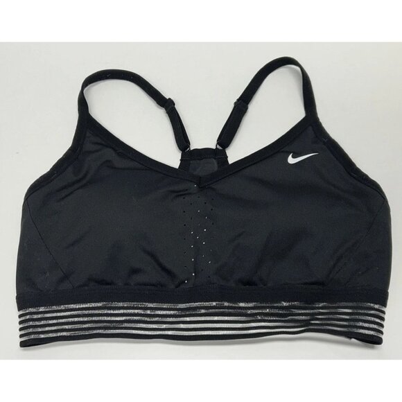 Nike Dri Fit Sports Bra Indy Cooling Women's Large Activewear Black - Picture 1 of 9